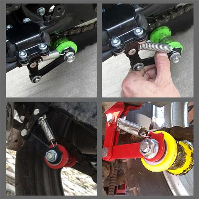 摩托车链条防滑器通用链条张紧器链条导链器自动调节张紧轮.