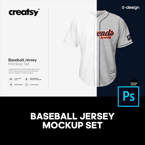 潮流运动休闲短袖棒球服T恤服装设计贴图ps样机素材展示效果模板
