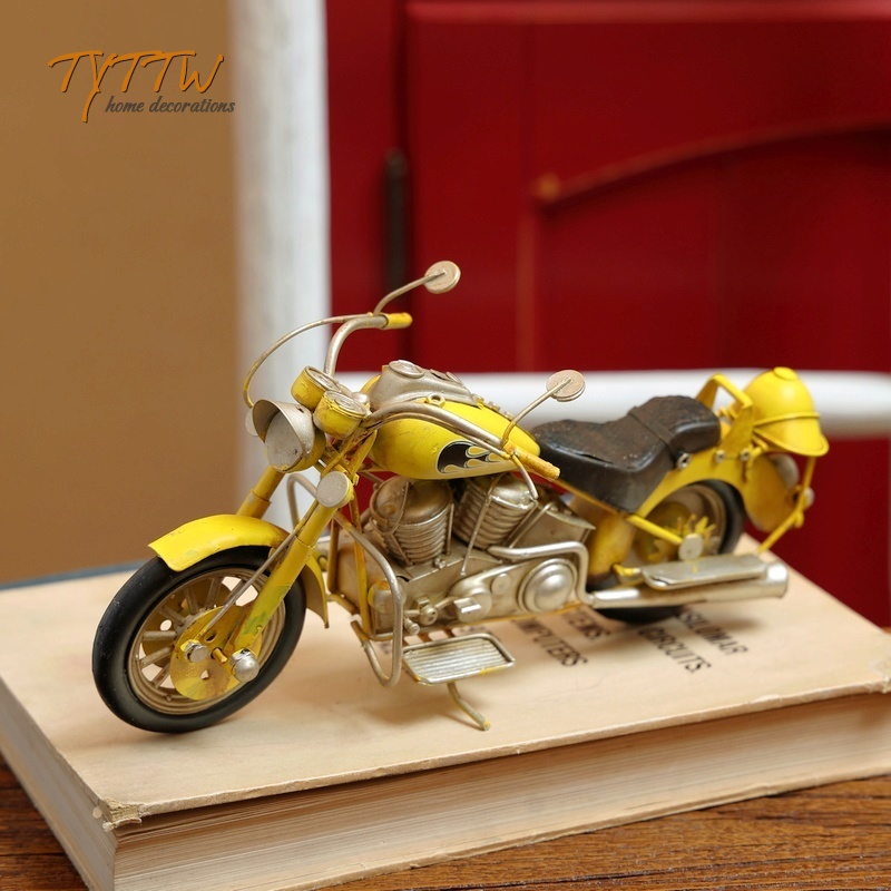 哈雷摩托车模型卧室复古创意摆件工业风咖啡店礼物装饰品