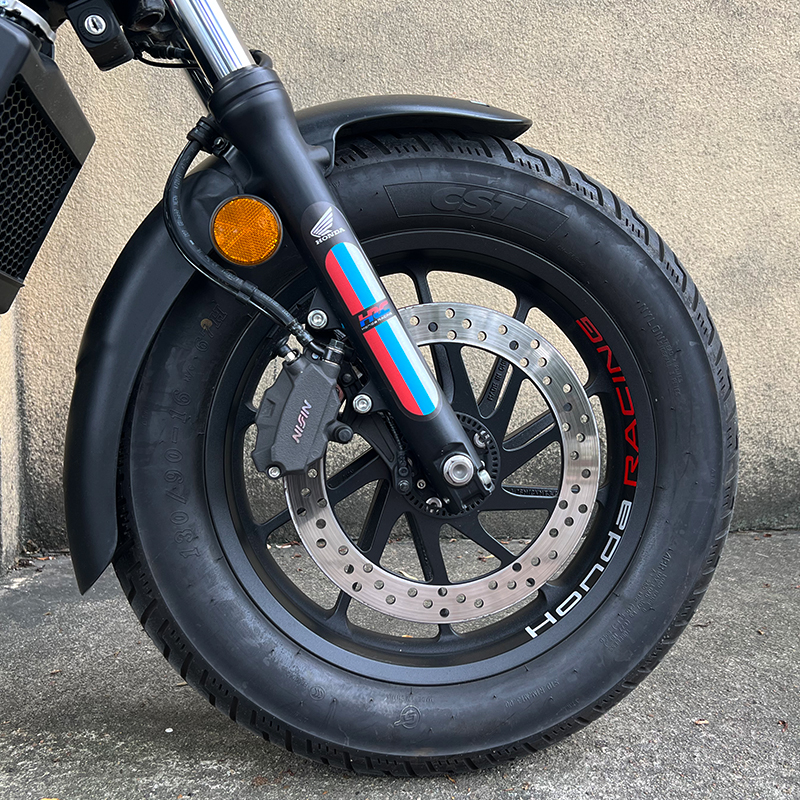摩托车改装轮毂贴花适用本田CB190R英文字母400R防水钢圈反光个性