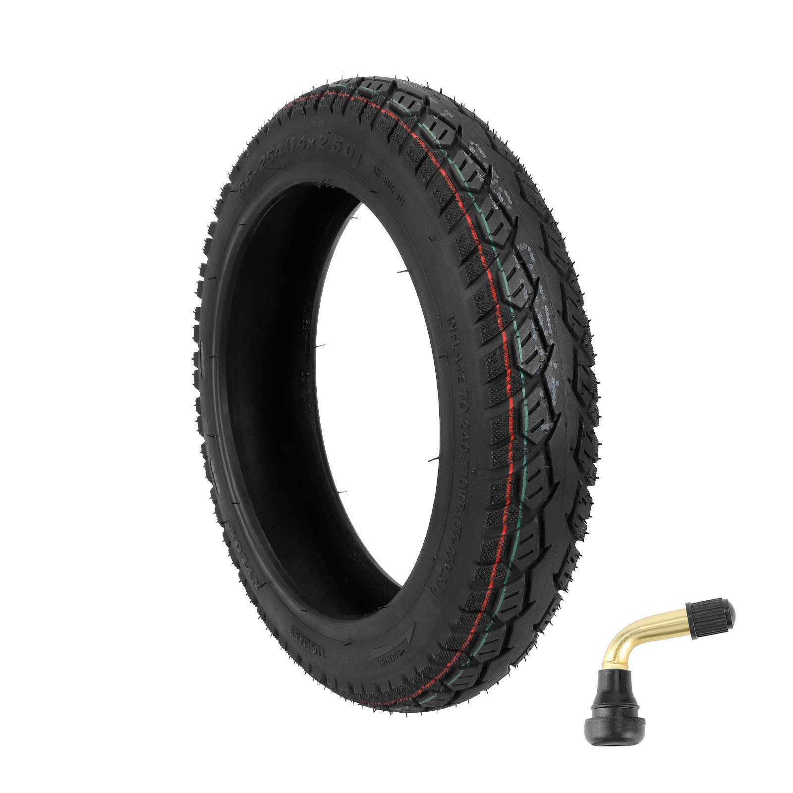 Ulip14*2.5/66-254真空胎电动滑板车踏板摩托车轮胎防滑耐磨外胎