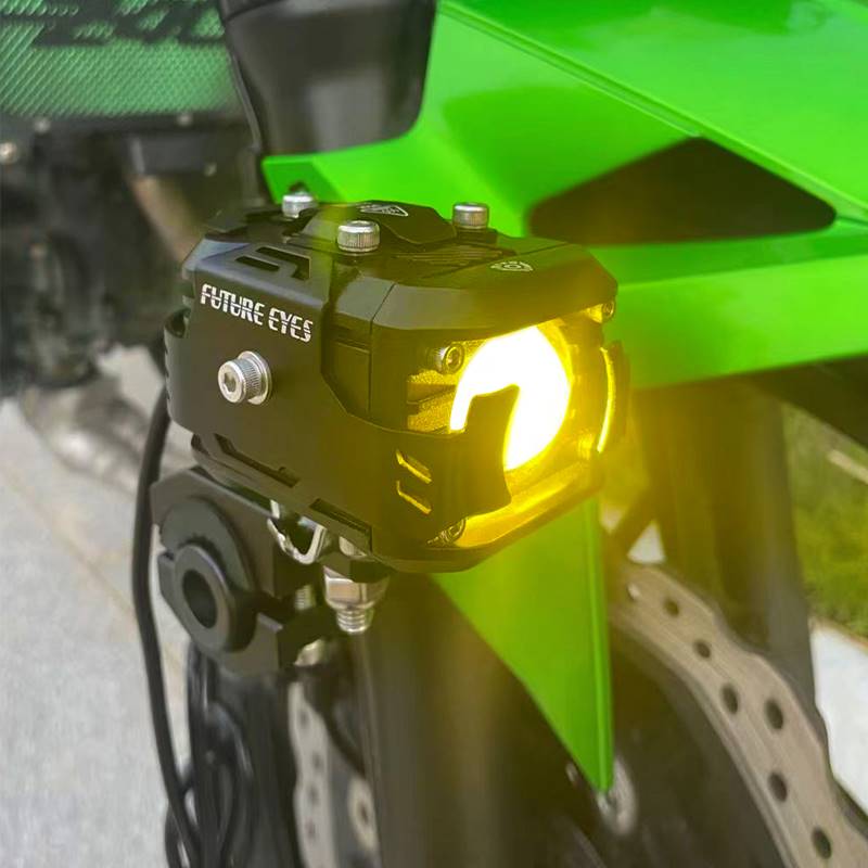 未来之眼F150摩托车射灯强光灯led透镜辅路电动车切线辅助灯爆闪