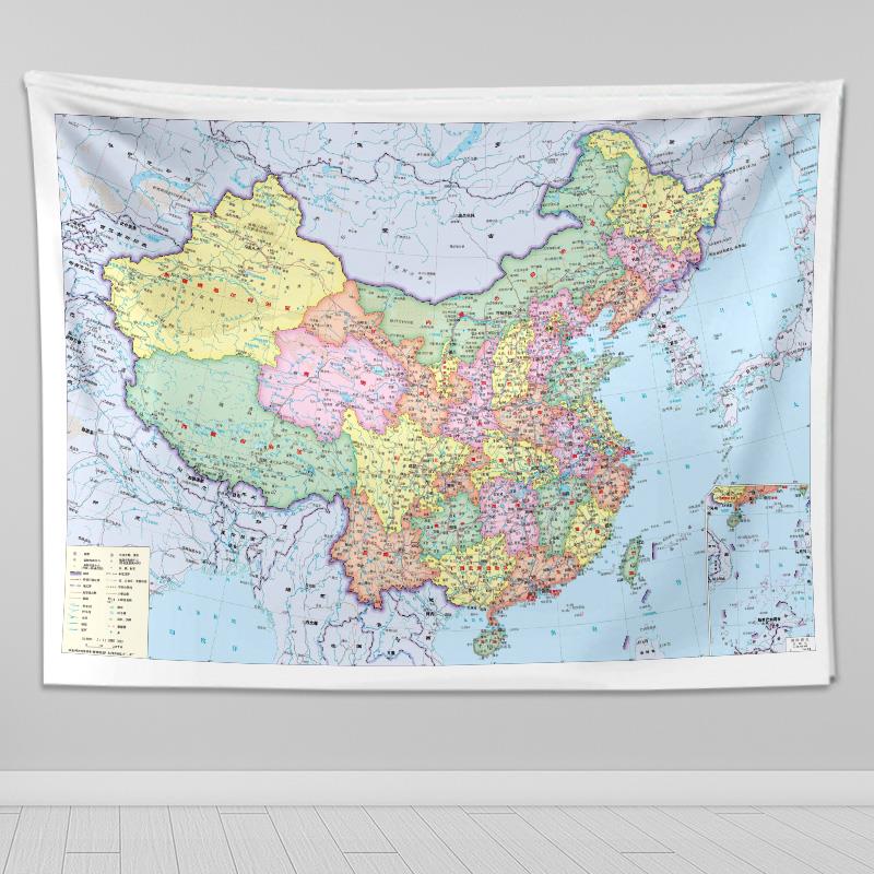 中国地图软布布艺地图高清大尺寸背景布202西部自驾18川藏线地