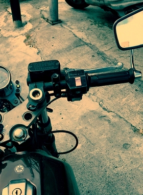 复古摩托车改装反光镜V咖游侠GN咖啡cafe racer太子不锈钢后视镜