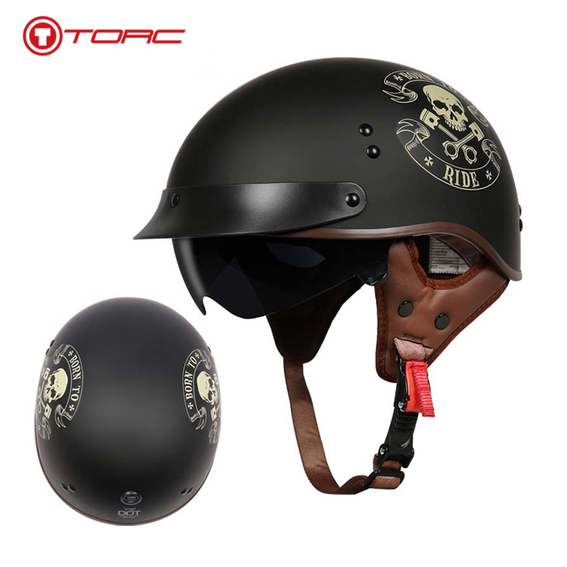 美国TORC摩托车头盔新款踏板车头盔电动车半覆式复古个性时尚头盔