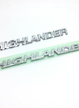 15-18年款广汽丰田汉兰达车标HIGHLANDER英文字母标志 后尾箱贴标