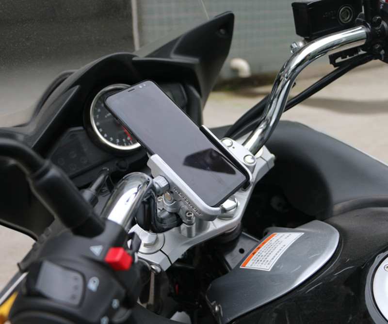电动摩托车手机导航支架铝合金车载防震防水带USB充电器摩旅通用A