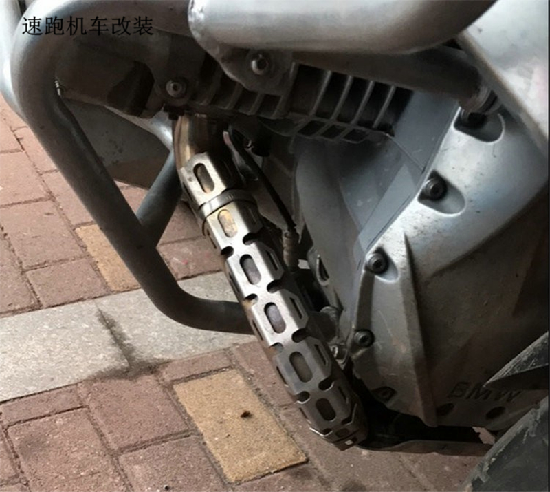 摩托车改装排气罩 宝马F700GS F650GS排气管保护罩 龙骨散热片