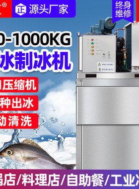 片冰机300公斤海鲜自助餐鱼鳞片制冰机商用冰片机冷藏保鲜 鳞片机
