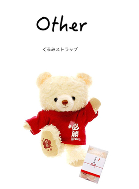 日本プテ正版考试护身符祈福合格小熊泰迪熊玩偶毛绒包挂件小挂饰