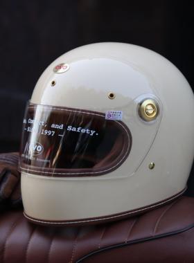 台湾Evo头盔复古全盔乐高帽摩托机车踏板la Vespa男女黑色轻便