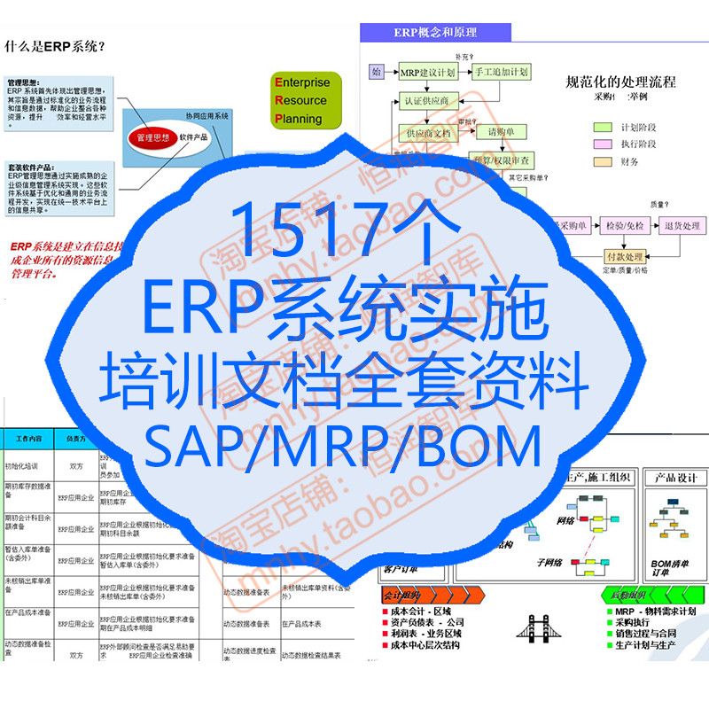 ERP系统实施SAP文档资料业务流程图选型MRP物料编码规则步骤导入