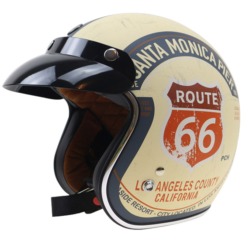 复古头盔可配泡泡镜片德国TORC摩托车头盔3/4摩托车头盔