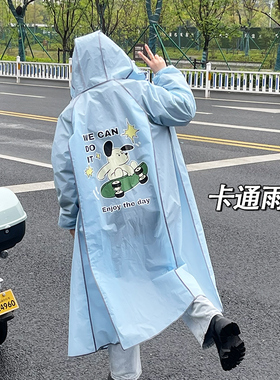电动车雨衣长款全身防暴雨单人一体成人外穿全身加厚加大卡通雨披