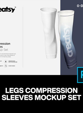 篮球运动弹力护膝袜套护腿护具logo印花图案设计贴图ps样机素材