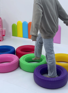 儿童塑料轮胎幼儿园户外平衡滚圈感统训练器材车胎玩具体育活动