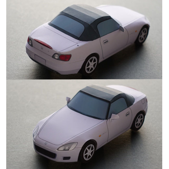 儿童手工折纸DIY拼装立体3D纸质模型本田S2000小轿车小汽车跑车车
