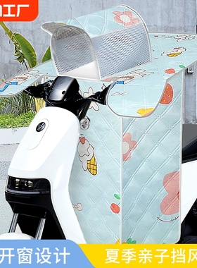 儿童亲子款 牛津布电动车挡风被亲子 夏季防水防晒电瓶摩托防风罩