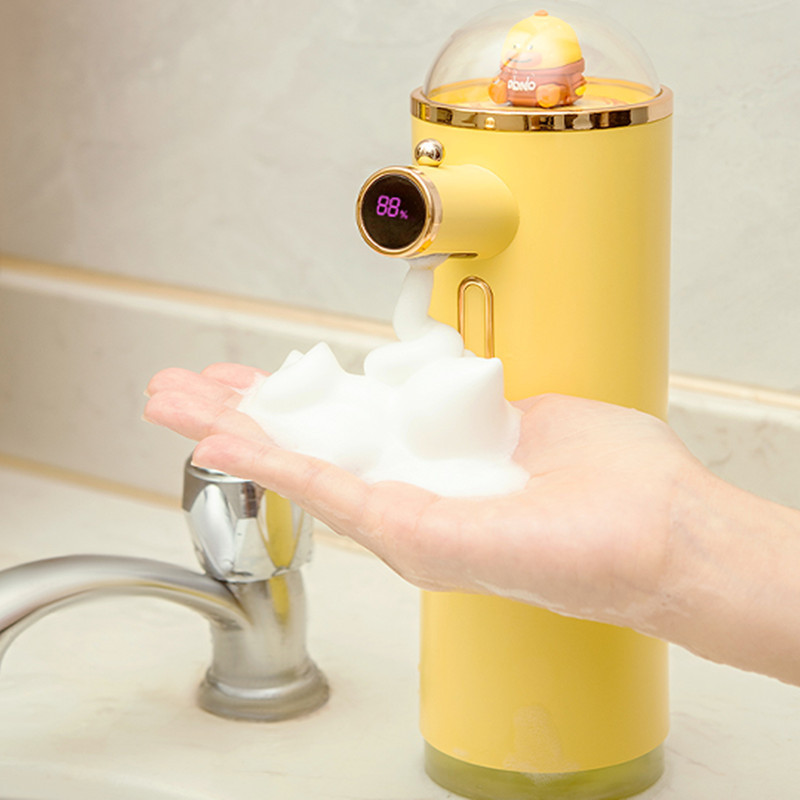 萌宠洗手机自动感应器USB充电家用泡沫洗手液机 酒店智能液皂液器