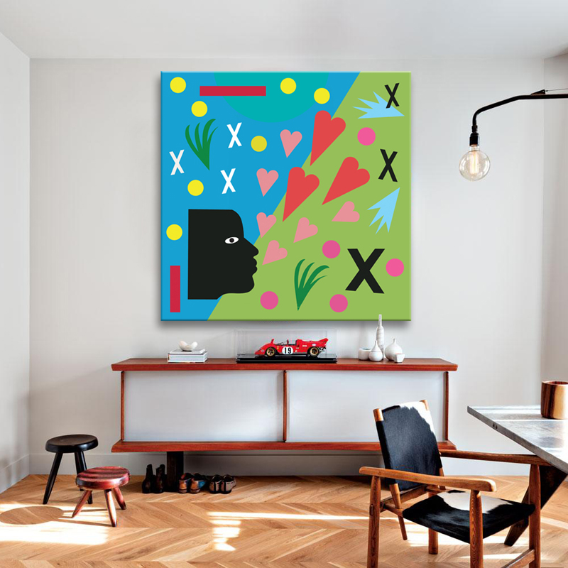 北欧抽象INS风格潮流艺术可定制超大尺寸装饰画沙发墙画客厅挂画