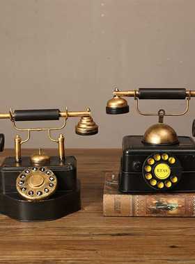 复古老式电话机模型小摆件80年代怀旧物件家居装饰品拍照民国道具