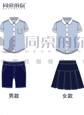 有现货（江阴市花园实验小学）夏季正装小学生校服套装短袖衬衣
