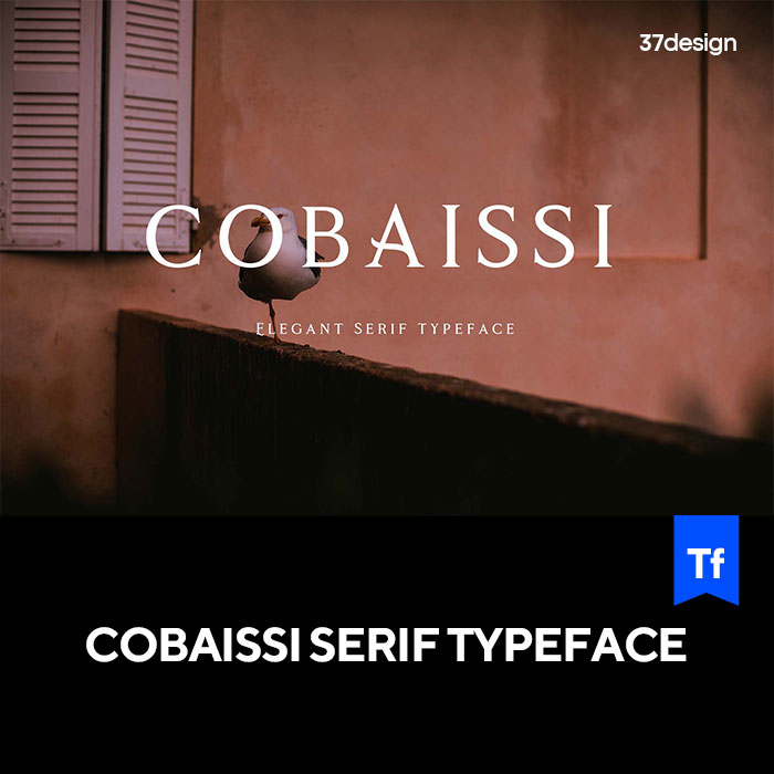 Cobaissi 免费商用衬线英文字体品牌logo标识排版版式字体安装