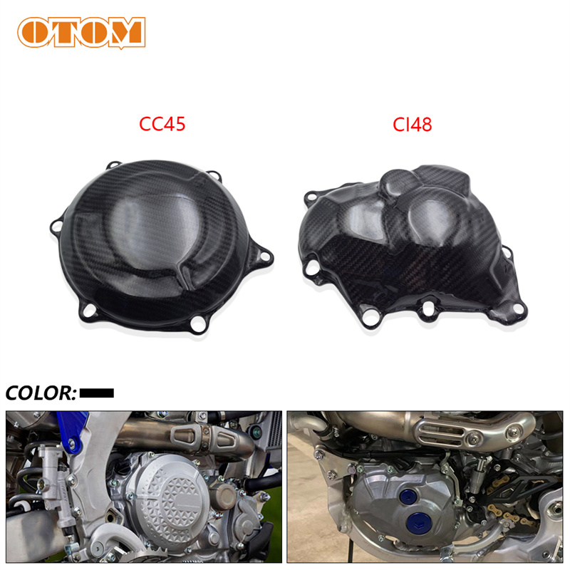 OTOM适用于雅马哈YZ450F23-24摩托车配件碳纤维发动机保护盖外壳