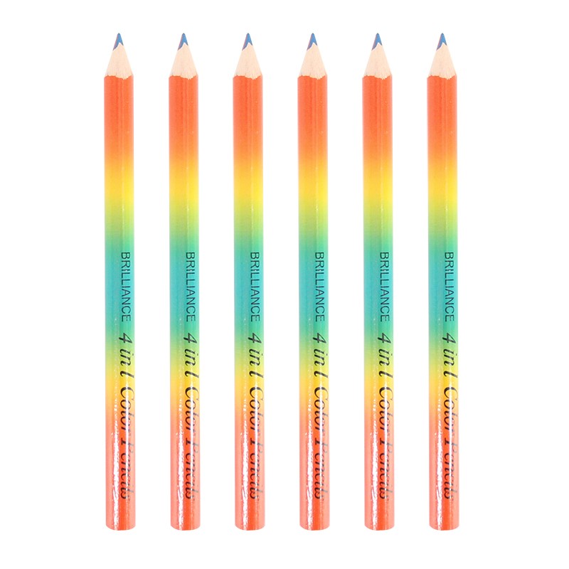 马可四色彩色铅笔一笔多色彩铅渐层色彩虹铅笔多色混色绘画涂鸦