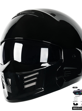 正品复古摩托车头盔3C认证蝎子盔男女士骑行踏板机车组合全盔踏板