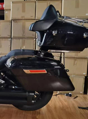 适用于黑旗500摩托车改装后货架夏德边箱哈雷滑翔边箱尾箱