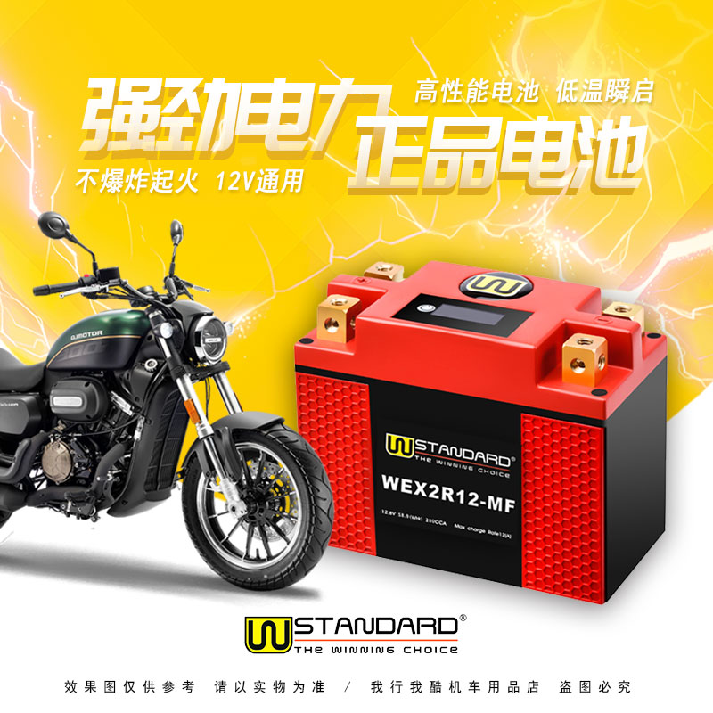 美国W-STANDARD适用于钱江闪300S通用锂电池12V摩托车电瓶
