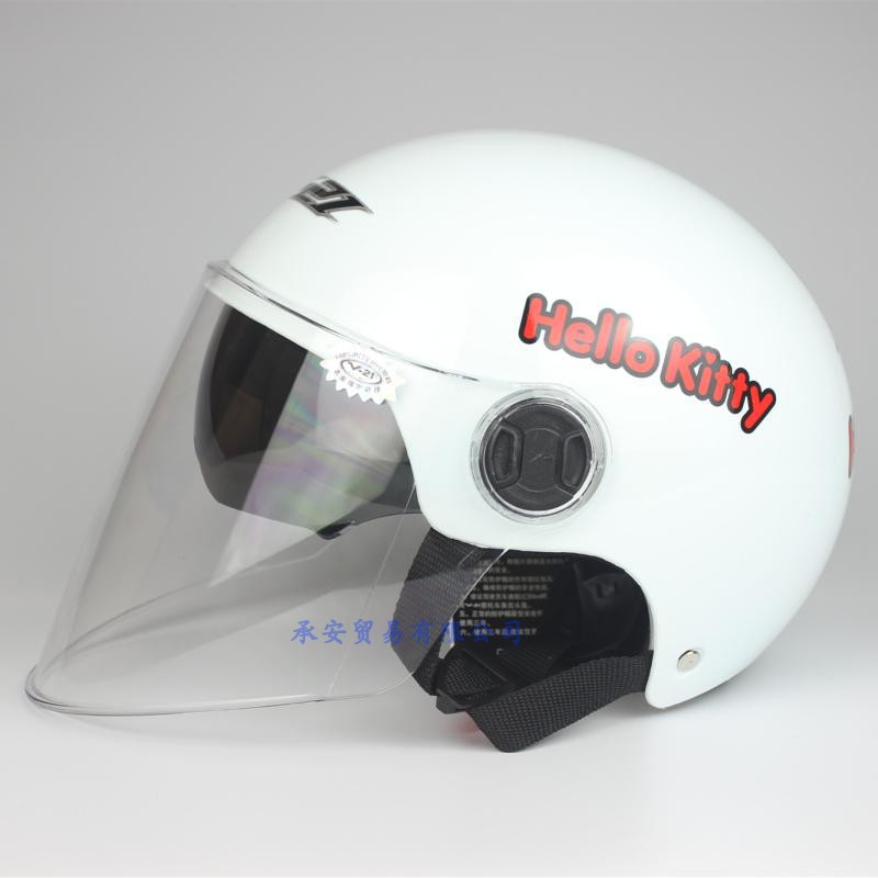 V-21正品摩托车头盔男女夏天电动自行车安全帽防风防晒可爱头盔