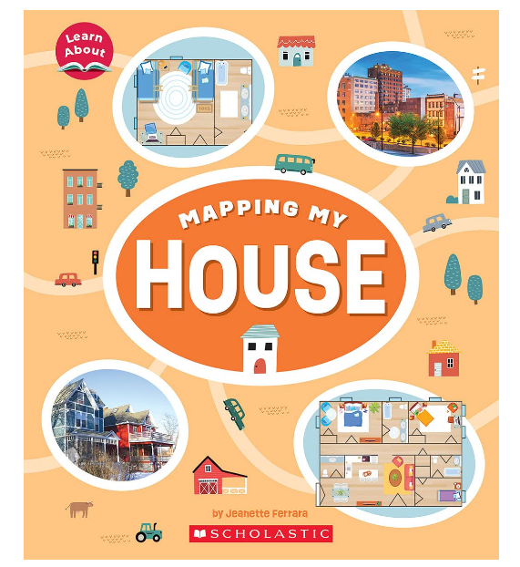 【预售】英文原版 Mapping My House 测绘我的房子 Scholastic Jeanette Ferrara 了解如何使用钥匙罗盘和比例尺插画绘本儿童书籍