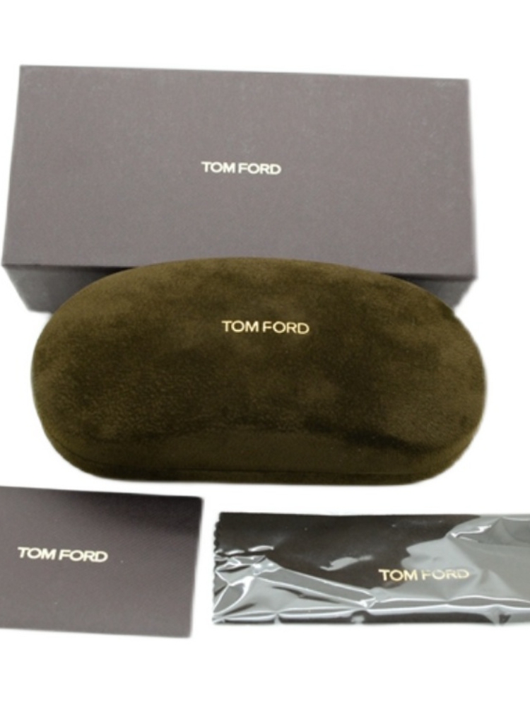 原版 TOMFORD汤姆福特眼镜盒 棕色内外绒面便携抗压墨镜太阳镜盒