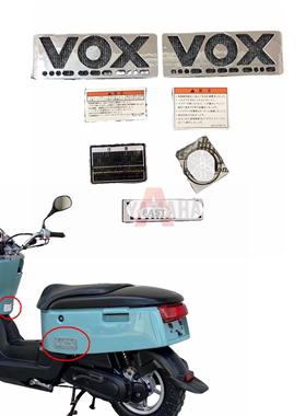 适用 摩托车配件 雅马哈VOX50 车标 贴标 贴花 电镀浮标 电镀标