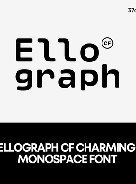 Ellograph 可爱有趣手写连笔英文字体logo标志排版版式字体安装