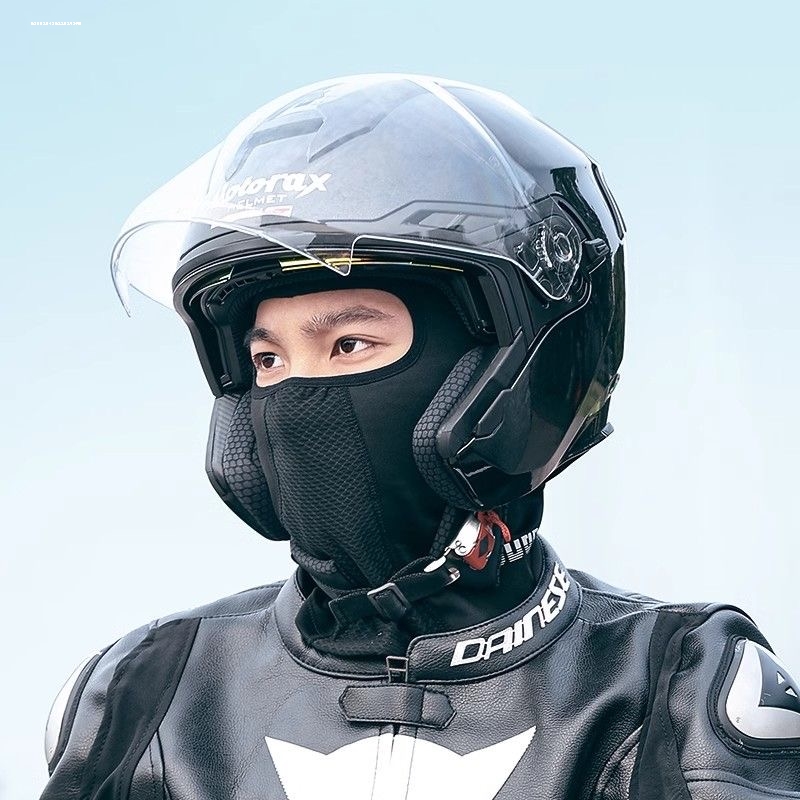 摩托车冰丝头套男夏季机车头盔内帽小码女骑行面罩透气短款不位移