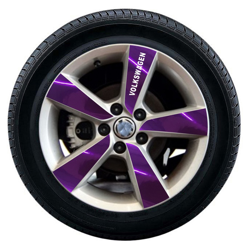 亚承 专用于大众13-15款 朗逸 朗行 轮毂贴纸 改装电镀轮胎圈保护