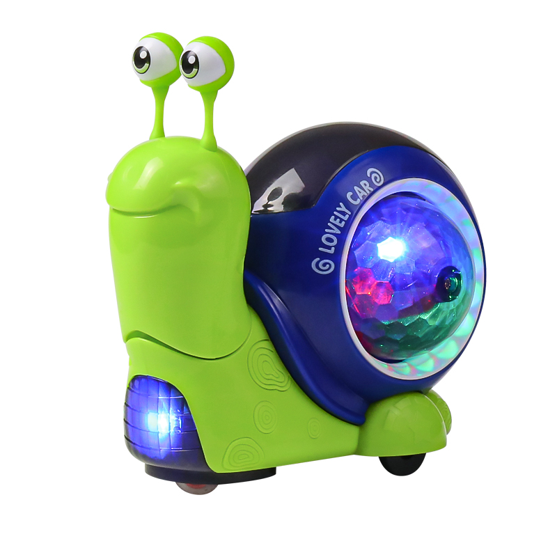 儿童蜗牛电动玩具大全唱歌音乐点头发光会跑的动物0一1岁婴儿女孩