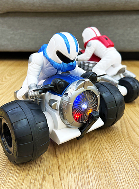 男孩子益智1到2-3-4-5至6岁半电动特技旋转摩托车玩具车儿童礼物0