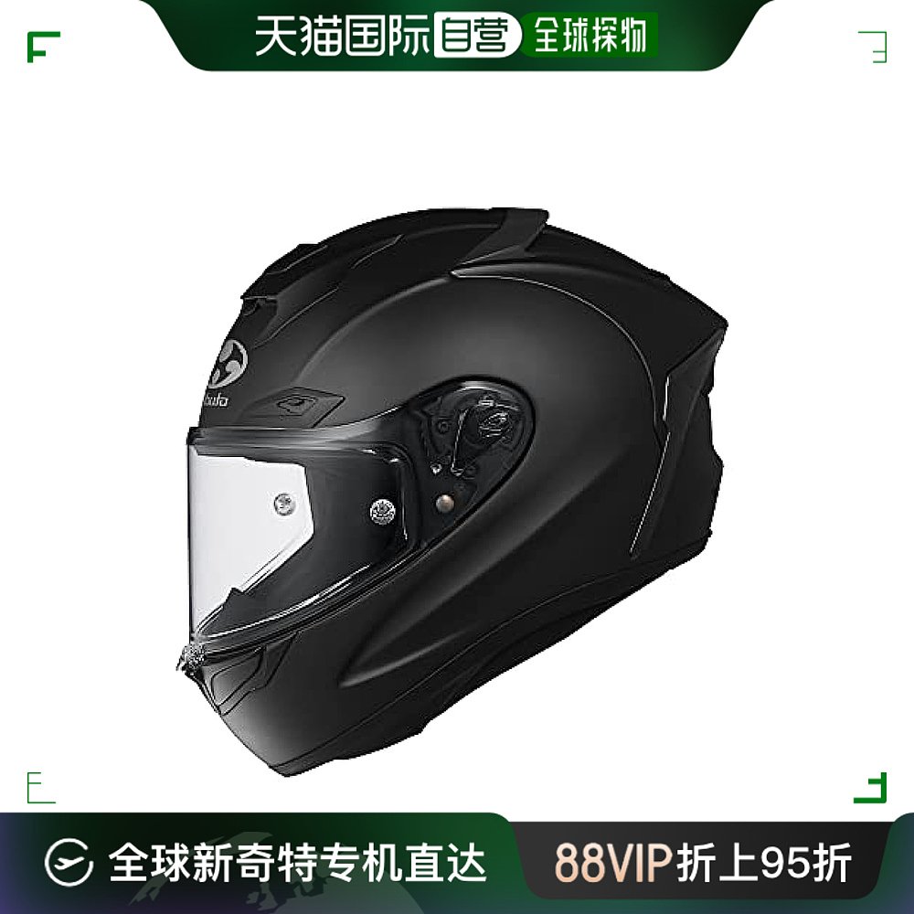 【日本直邮】OGK KABUTO 摩托车头盔 F17 平面黑XXL(63-64cm)