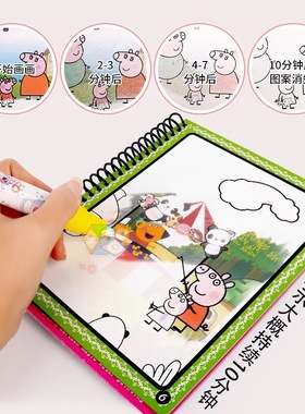遇水显色儿童画画涂色本神奇水画册图画本绘画循环使用3-5-7岁