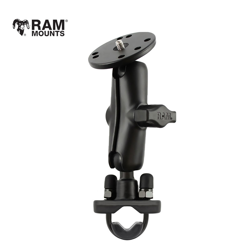 美国RAM 摩托车车把固定摄像机单反运动相机insta360进口金属支架