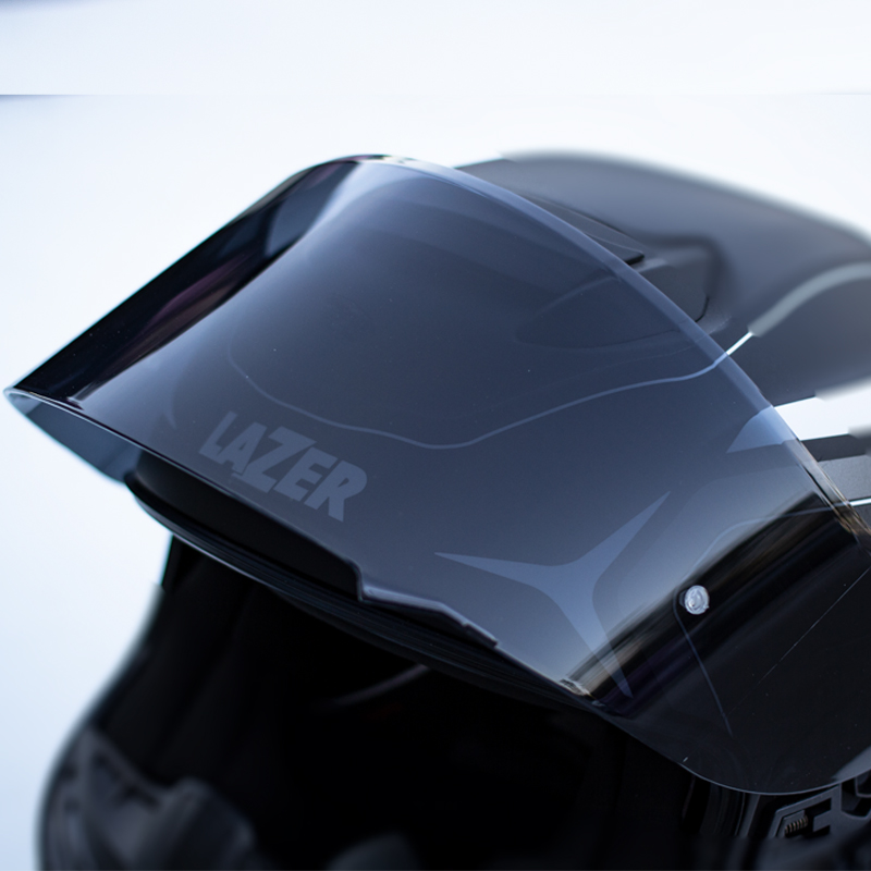 LAZER摩托车头盔镜片 全盔半盔 黑色 镀蓝 镀银 智能揭面透明挡风