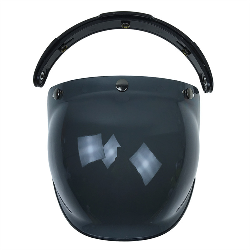 日本泡泡镜片摩托车头盔通用改装镜片三扣式泡泡镜片带支架