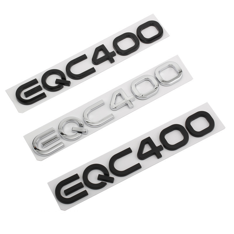 适用新款奔驰 EQC400车标四驱尾标车身改装后备箱后字标排量标贴