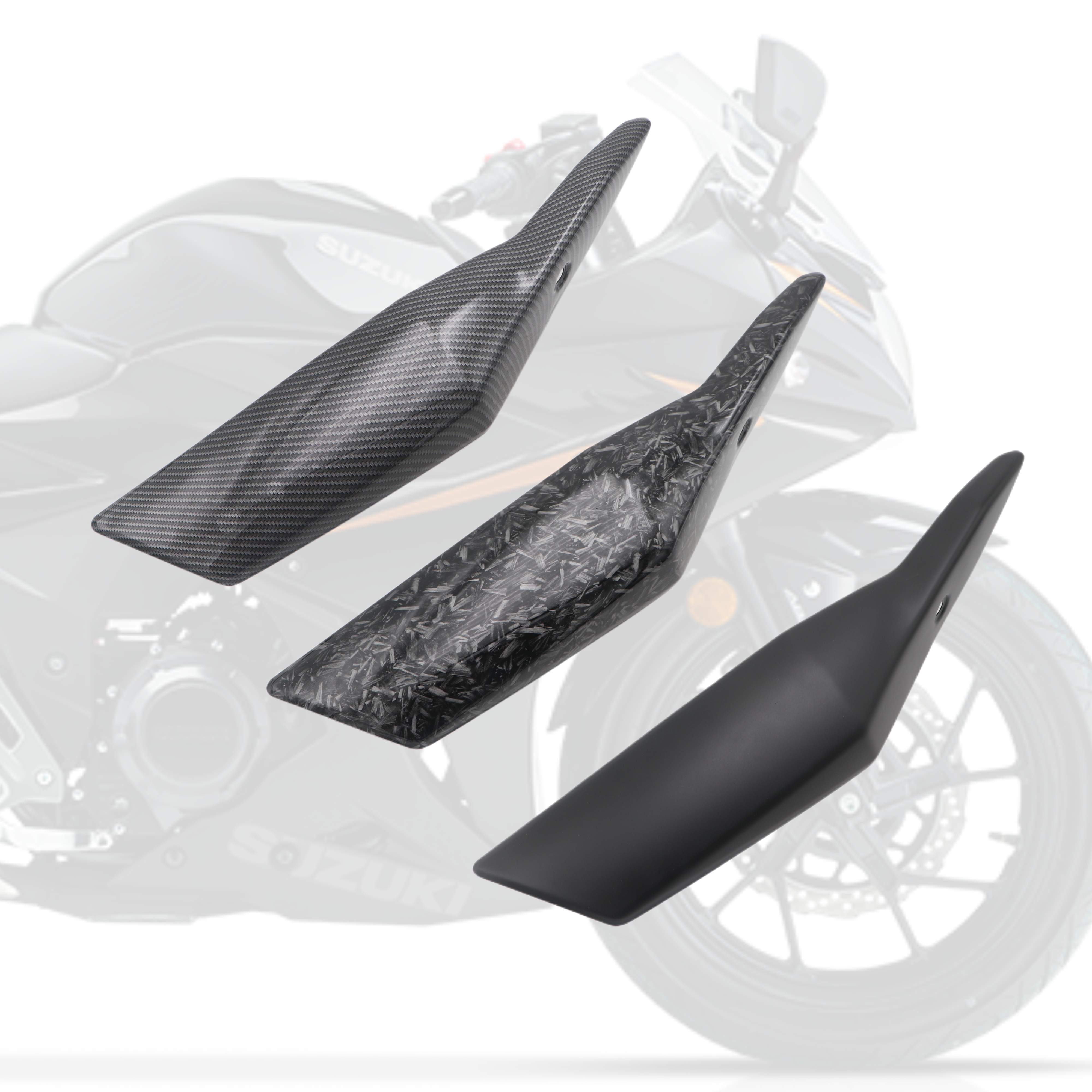 适用改装款GSX250R-A消声器装饰碳纤维防烫板 排气管防护盖 尾罩