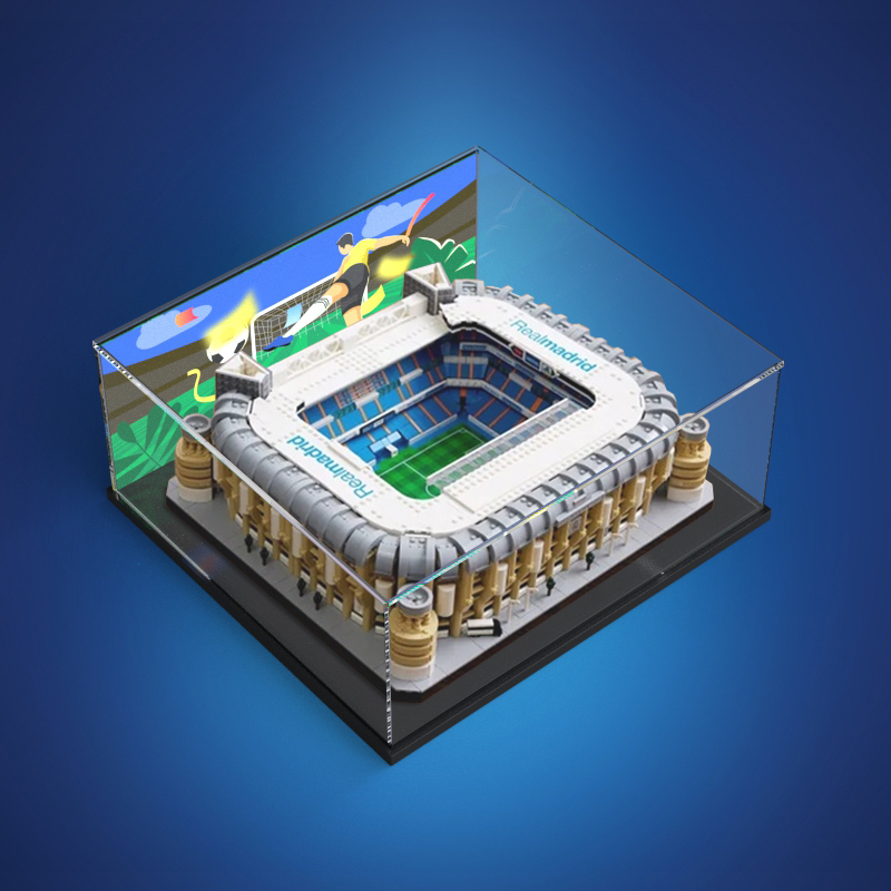 亚克力展示盒适用乐高10299 皇家马德里球场伯纳乌模型拼装防尘盒