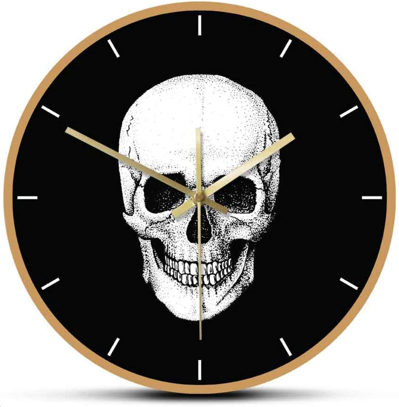死亡时钟世界末日地狱军团骷髅圆钟客厅装饰网红时钟创意定制无框